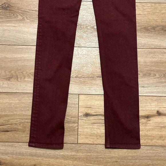 Rag & Bone Skinny Ankle Jeans SZ 27 Maroon Red Stretch Denim Mid Rise - Picture 9 of 12